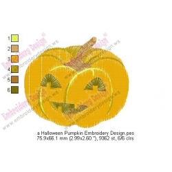a Halloween Pumpkin Embroidery Design
